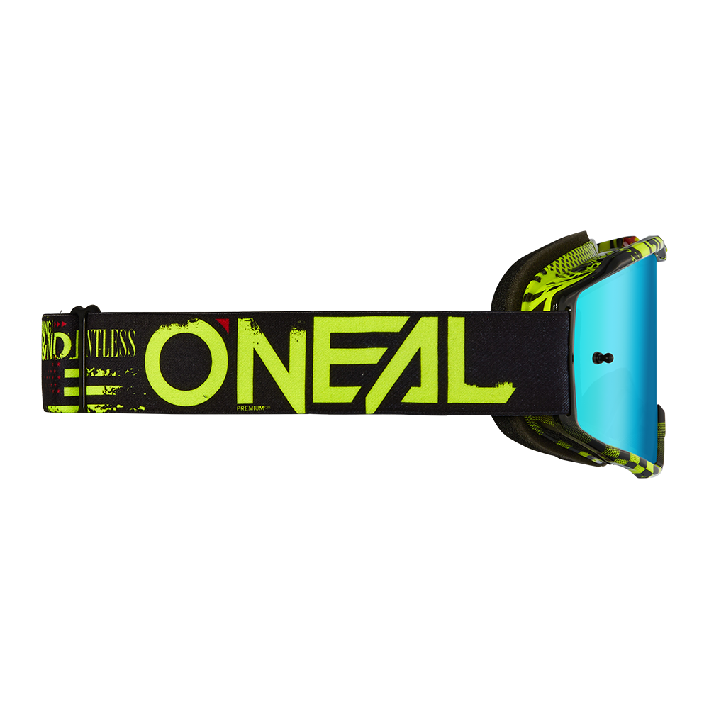 Gogle O'Neal B-10 ATTACK black/neon yellow - radium blue (junior)