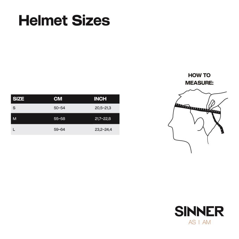 KASK NAR. Wizjer SINNER TITAN, CZARNY MAT