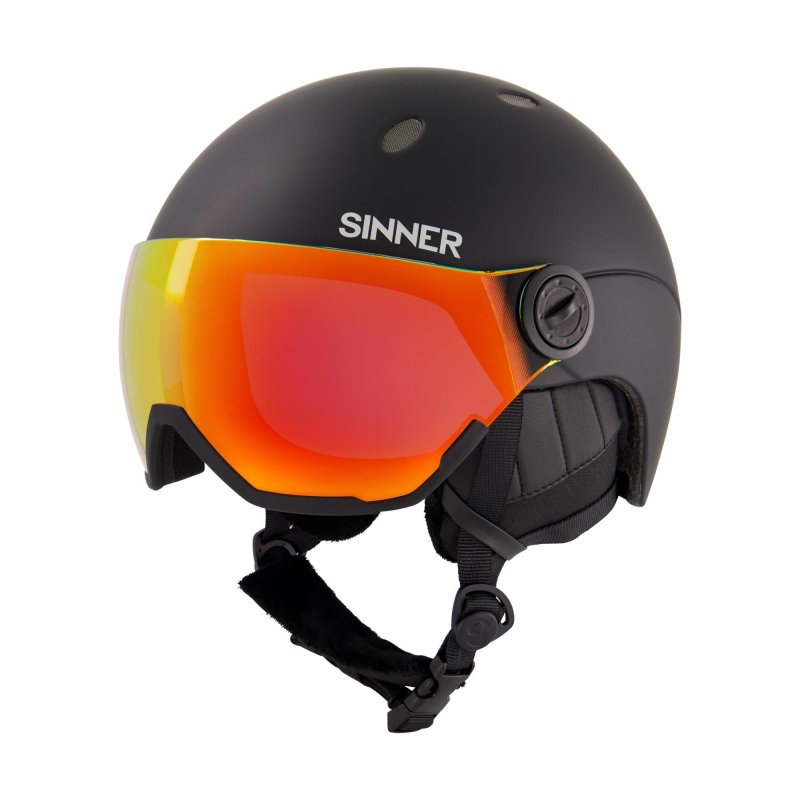KASK NAR. Wizjer SINNER TITAN, CZARNY MAT