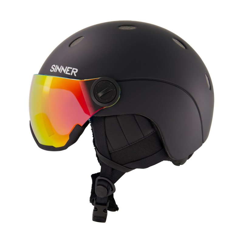 KASK NAR. Wizjer SINNER TITAN, CZARNY MAT
