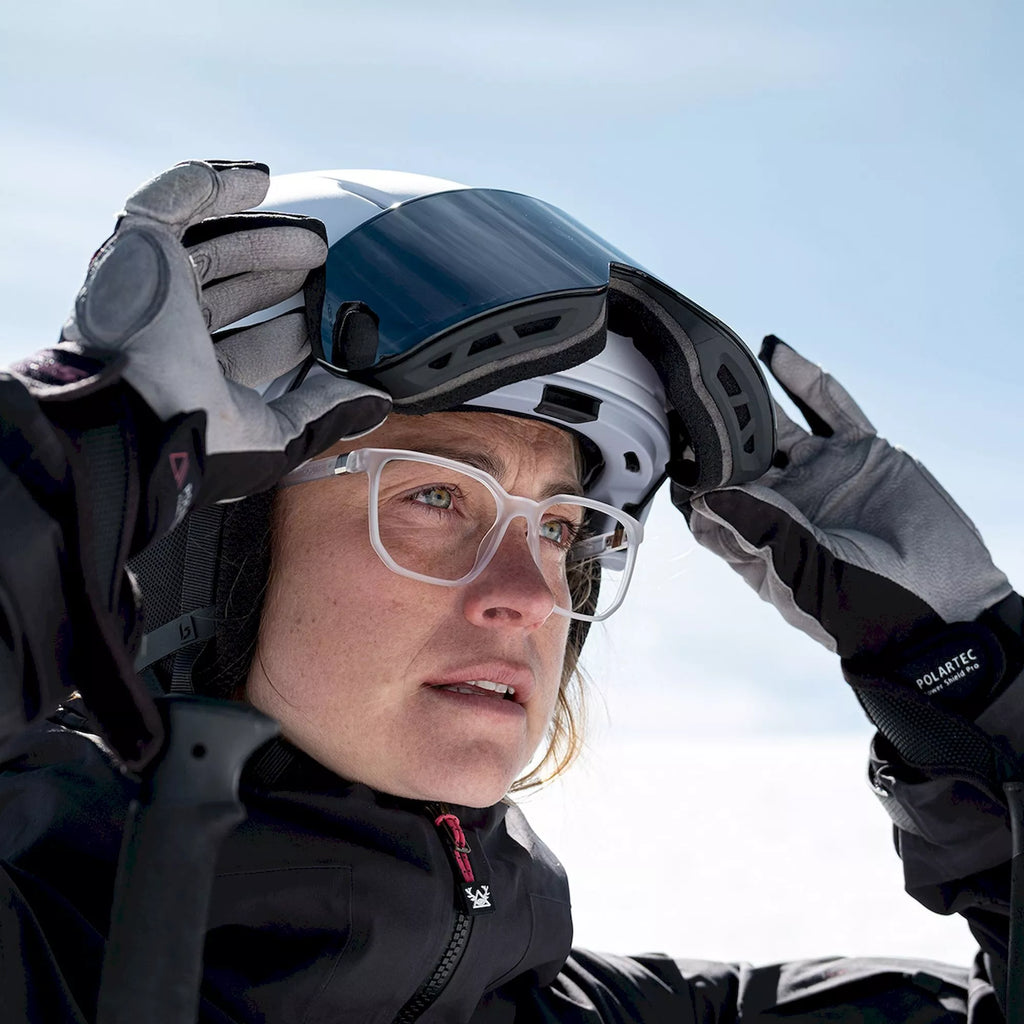 X-Fusion - Photochromic Silver 1-3 - Kask narciarski z wizjerem